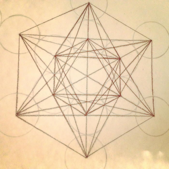 Metatron's Cube Drawing by Bardos