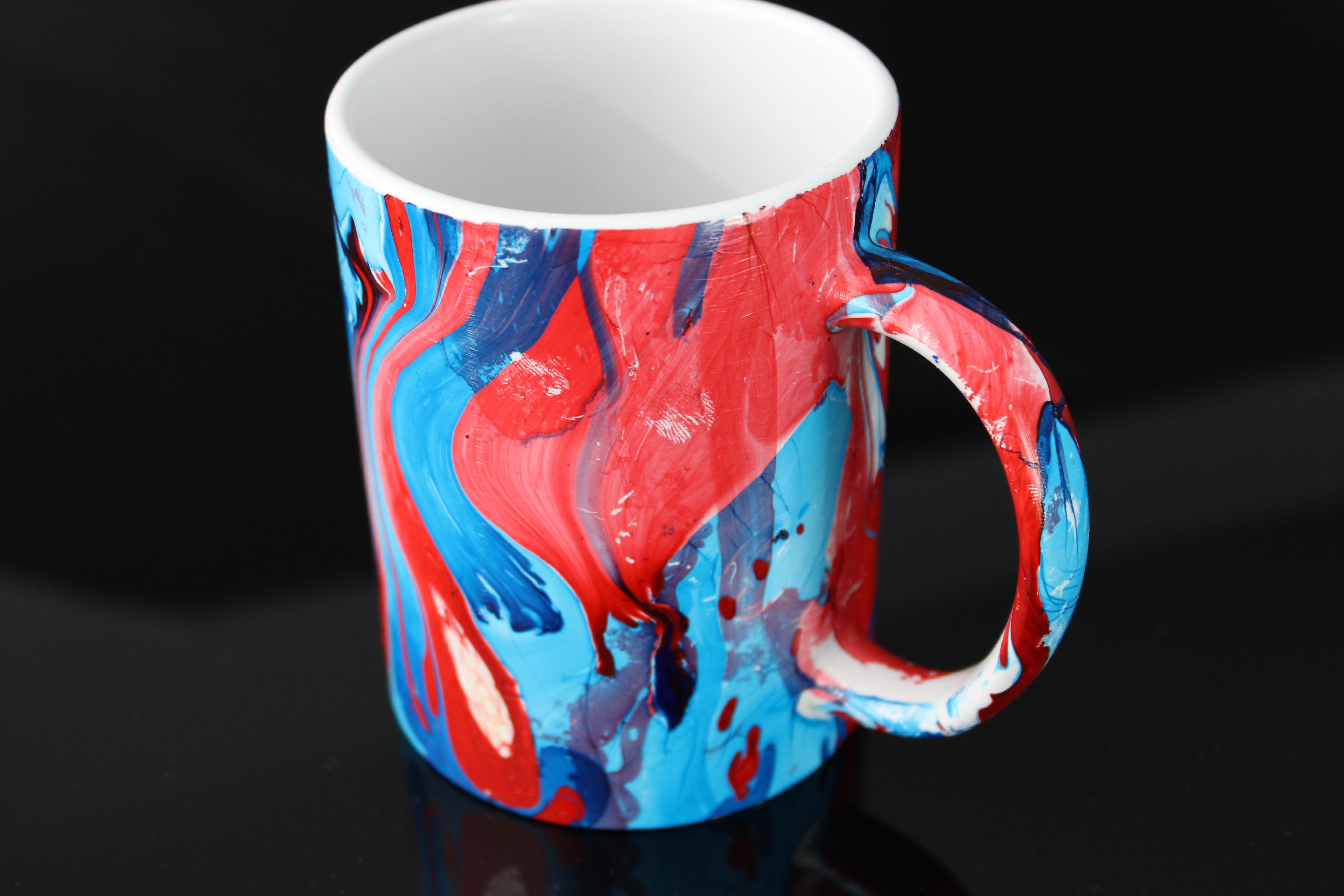 Red/White/Blue Marble Mug - Image 3